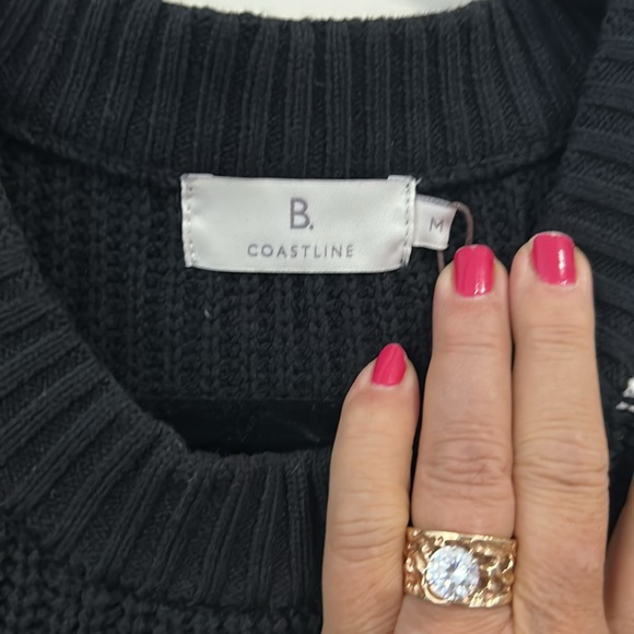 NWT B. coastline black & white sweater - Picture 4 of 13